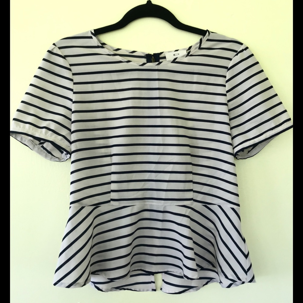 UO Striped peplum top